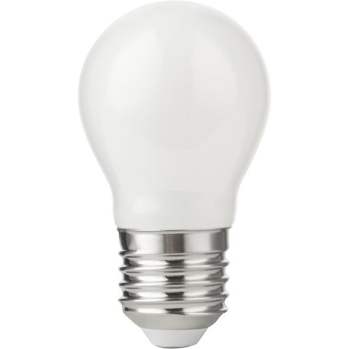 E27 4,7W dimbar LED-kronlampa - G45, opalglas, 470lm, 2500K