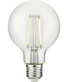 E27 2,5W dimbar LED filamentlampa - G80, 250lm, 2500K, klart glas
