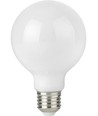 E27 2,5W dimbar LED-globelampa - G95, opalt glas, filament, 2500K