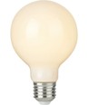 E27 2,5W dimbar LED-globelampa - G95, opalt glas, filament, 2500K
