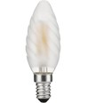E14 4W dimbar LED-kronljuslampa - Twisted, 320lm, 2500K, matt glas, tvinnad filament