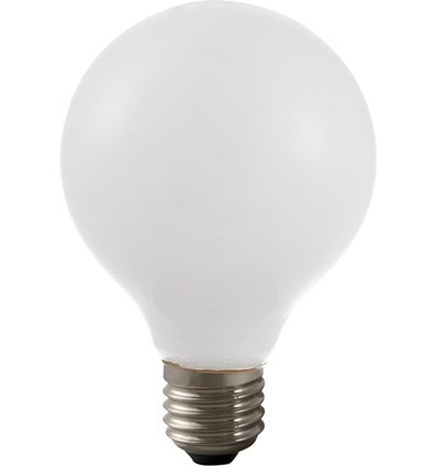 E27 4W dimbar LED-globelampa - G80, opalt glas, 2500K, filament