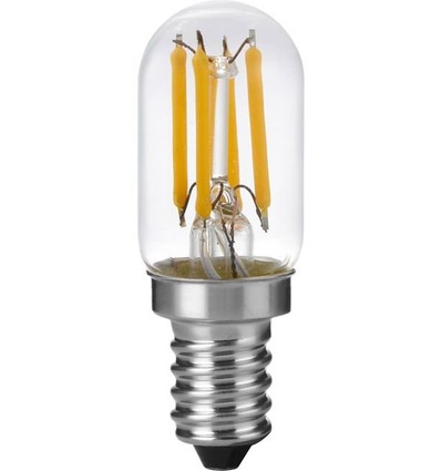 E12 2,5W dimbar LED-lampa - 6cm, filament, klart glas, 2500K
