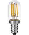 E12 2,5W dimbar LED-lampa - 6cm, filament, klart glas, 2500K