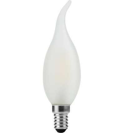 E14 2W dimbar LED-kronljuslampa med topp - C35, 140lm, matt glas, filament
