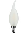 E14 2W dimbar LED-kronljuslampa med topp - C35, 140lm, matt glas, filament