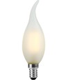 E14 2W dimbar LED-kronljuslampa med topp - C35, 140lm, matt glas, filament