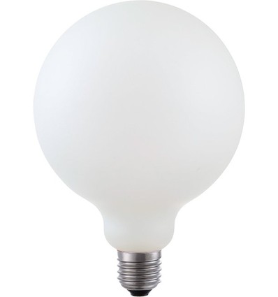 E27 5,5W dimbar LED globelampa - G125, filament, matt vit, 2500K, 520lm