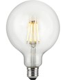 E27 12W dimbar LED-globelampa - G125, filament, 1250lm, 2500K, klart glas