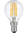 E14 4W dimbar LED-kronlampa - G45, filament, 2500K, klart glas
