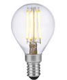 E14 4W dimbar LED-kronlampa - G45, filament, 2200K, klart glas
