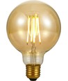 E27 4W dimbar LED-globelampa - G95, filament, 2200K, guldglas, 350lm