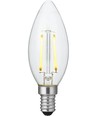E14 2W dimbar LED-kronlampa - Filament, C35, 2200K, klart glas