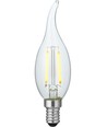 E14 1,5W dimbar LED-kronlampa med spets - C35, 140lm, 2200K, klart glas, filament