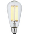 E27 5,5W dimbar LED-filamentlampa - ST64 Rustika, 460lm, 2200K, klart glas