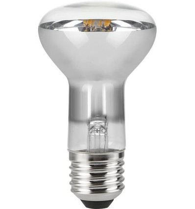 E27 5,5W dimbar LED-filamentlampa - R63, 400lm, 2500K, klart glas