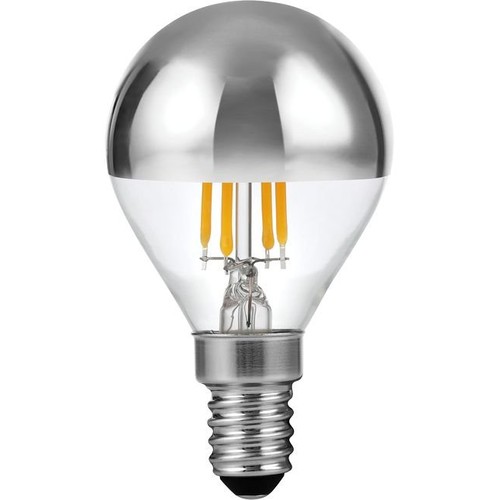 E14 4W dimbar LED kronlampa, toppförsilvrad - G45, 260lm, 2500K