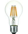 E27 6,5W dimbar LED-lampa - Filament, A60, 630lm, 2500K, klart glas