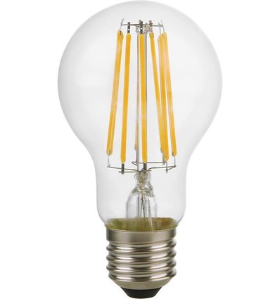 E27 8W dimbar LED-lampa - A60, filament, 806lm, klart glas, 2500K