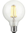 E27 10W dimbar LED-globelampa - G95, filament, 1055lm, 2500K, klart glas