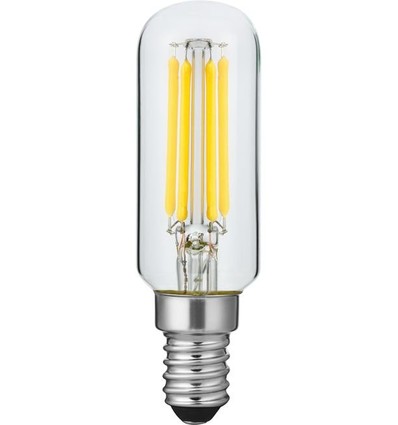 E14 4W dimbar LED-rörlampa - 8,5cm, filament, 2500K, klart glas