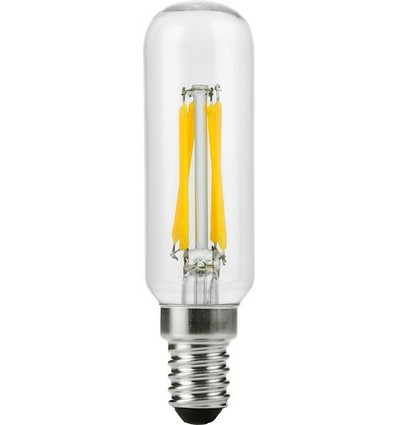 E14 4W dimbar LED-rörlampa - 9,5cm, filament, 2700K, klart glas