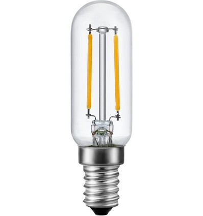 E14 2W dimbar LED-lampa - Filament, 8,5cm, 2500K, klart glas
