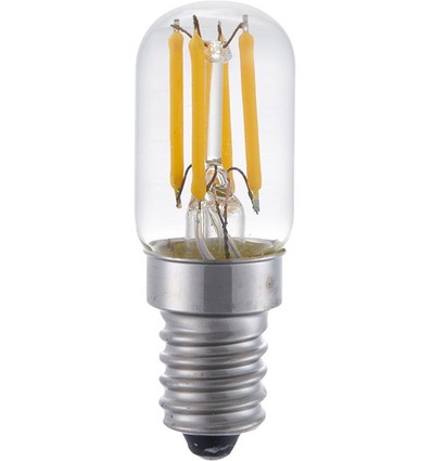 E14 3W dimbar LED-rörlampa - 5,5cm, filament, 2500K, klart glas