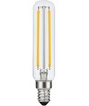 E14 4W dimbar LED-rörlampa - 11,5cm, 2200K, filament, klart glas