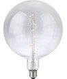 E27 6W XXL Globe LED-lampa - G200, spiralfilament, 580lm, dimbar, klart glas
