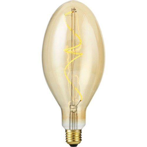 E27 4W dimbar LED-lampa - Big Flex Ellipse, 200lm, 2000K, guldglas, filament
