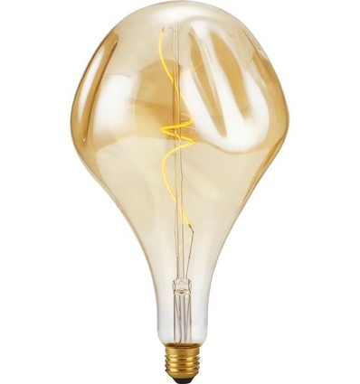 E27 4W XXL Filament LED-lampa - A165, Mystery, dimbar, 2000K, guldglas