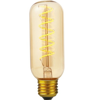 E27 4W dimbar LED-lampa - Flex AX Tube, 13cm, 2000K, guldglas, filament