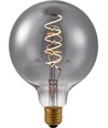 E27 4,5W dimbar LED-lampa - G125, Filament Flex, Smoke, 2200K, 150lm