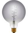 E27 4,5W dimbar LED-lampa - G125, Filament Flex, Smoke, 2200K, 150lm