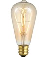 E27 5W dimbar LED-lampa - ST64 Rustika, Flex Double Loop, 2000K, guldglas