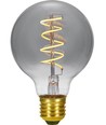 E27 4,5W dimbar LED-globelampa - G95, Flex Filament, 150lm, rökfärgat glas, 2200K
