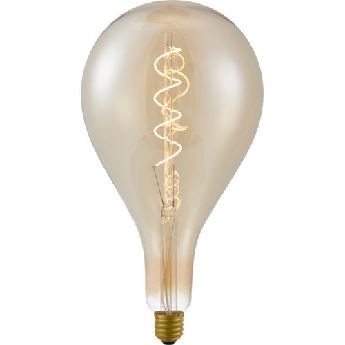 E27 4W XXL Filament LED-lampa - A157, 2000K, guldglas, dimbar, Flex filament