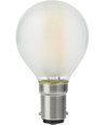 Ba15d 4W dimbar LED-klotlampa - G45, filament, frostat glas, 2500K
