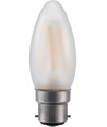 BA22d 4W LED-kronljuslampa - C35, 380lm, dimbar, matt glas, 2500K