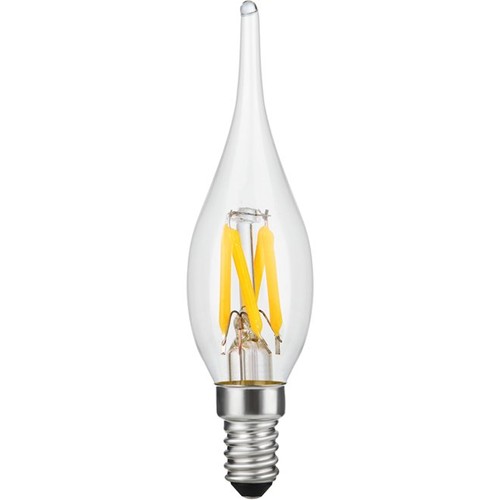 E10 1,5W LED filament minitopplampa - C23, 90lm, 2500K, klart glas