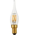 E14 1,8W dimbar LED-kronlampa - C23, Mini Tip Candle, 2000K, klart glas