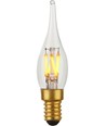 E14 1,8W dimbar LED-kronlampa - C23, Mini Tip Candle, 2000K, klart glas