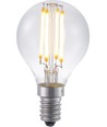 E14 4W filament klotlampa, 24V - G45, 2200K, klart glas, 270lm