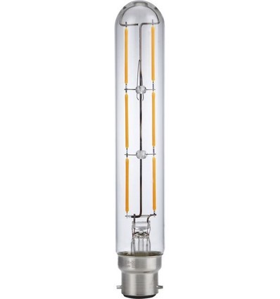 BA22d 5W dimbar LED Colorenta Short-lampa - 17,1cm, 470lm, 2200K, klart glas