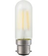 BA22d 5W dimbar LED-rörlampa - 9,5cm, filament, matt glas, 2700K