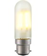 BA22d 5W dimbar LED-rörlampa - 9,5cm, filament, matt glas, 2700K