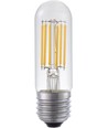 E27 5W dimbar LED-rörlampa - 9,5cm, filament, klart glas, 2700K