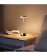 Laddningsbar LED-bordslampa med trådlös laddning - Guld, touch-dimbar, CCT, IP54