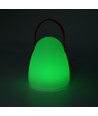 Laddningsbar RGB LED-bordslampa Ø12,8cm - Vit, inkl. fjärrkontroll, IP54 utomhus